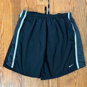 Nike Dri-Fit 7" Running Shorts Black Mens Size L‎ Athletic Gym Workout